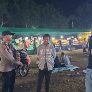 Polsek Kediri Amankan Pasar Malam, Jaga Kamtibmas di Lombok