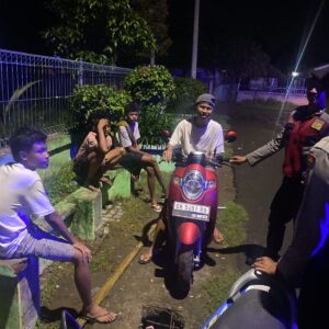 Sat samapta lakukan patroli malam cipkon harkamtibmas