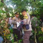 Polsek Praya Barat Olah TKP Penemuan Jasad Bayi di Bendungan Batujai.  ‎