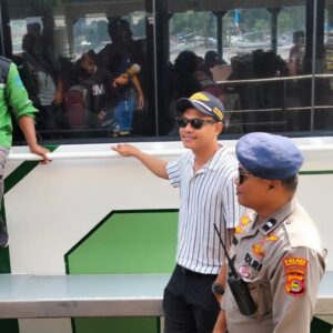 Sinergi Keamanan Laut di Lombok Barat, Fast Ferry Eka Jaya Berangkat Lancar