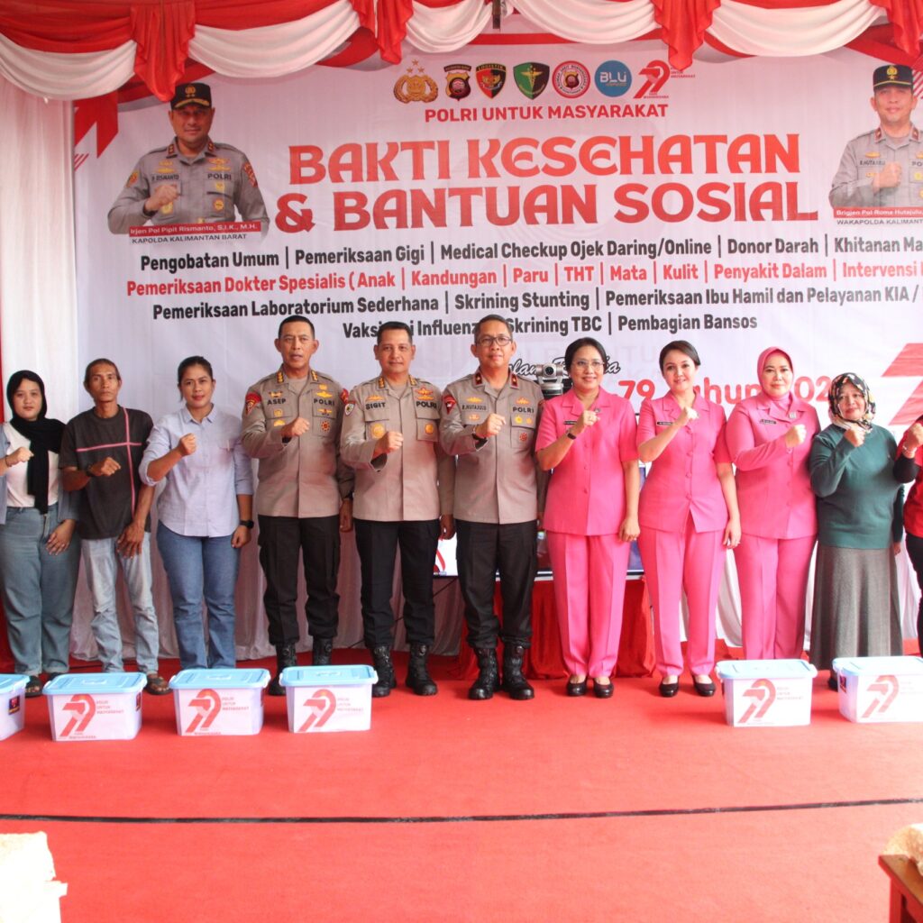 Bhakti Kesehatan Polri dalam Rangka Hari Bhayangkara ke-79, Polda Kalbar Hadirkan Layanan Kesehatan Gratis Bagi Masyarakat