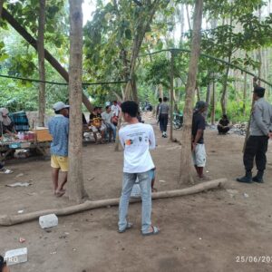 Polsek Lambu Bubarkan dan Bongkar Arena Sabung Ayam di Desa Melayu