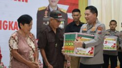 Hari Bhayangkara ke-79, Polda Sulut Salurkan 620 Paket Bansos kepada Warga Minsel