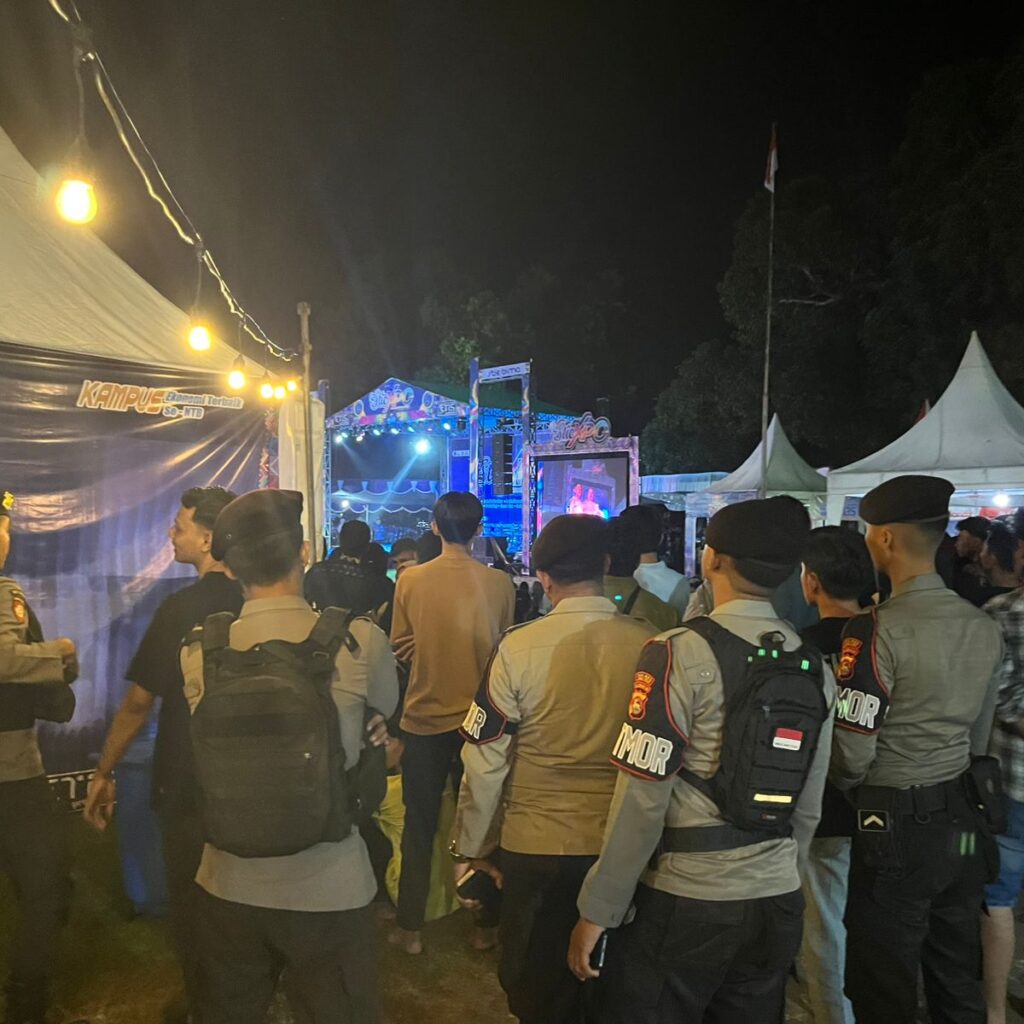 Unit Turjawali Sat Samapta Polres Bima Kota Laksanakan Patroli Blue Light di Lokasi STIE XPO, Antisipasi Tindak Pidana