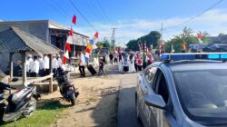 Polsek Poto Tano Amankan Pawai Ta’aruf STQ Ke-IX Tingkat Kecamatan Poto Tano Tahun 2025
