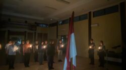Upacara Malam Ikrar dan Renungan Intelijen Dikbangspes Dasar Intelijen Virtual T.A. 2025 di Polres Lombok Utara Berjalan Khidmat