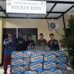 Satresnarkoba Polres Bima Gagalkan Penyeludupan 1.250 Miras Jenis Arak Dari Pulau Dewata Bali