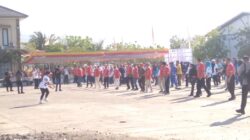 Kapolres Bima Kota Hadiri Senam Sehat Bersama Peringatan HARHUBNAS ke-55 di Pelabuhan Bima